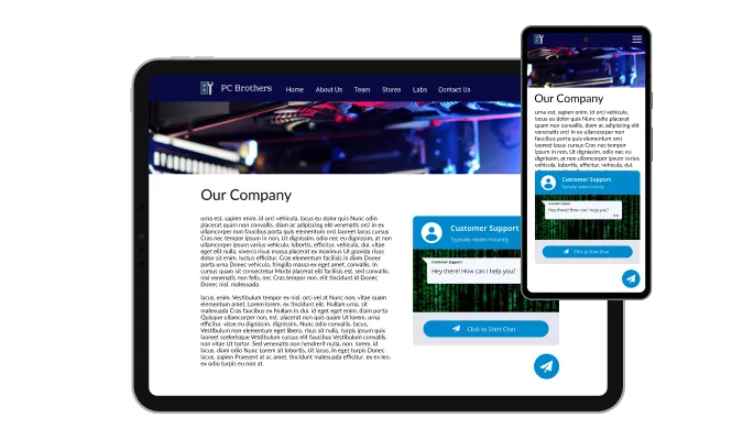 Telegram Chat - Perfectly Responsive Design for your ASP event website