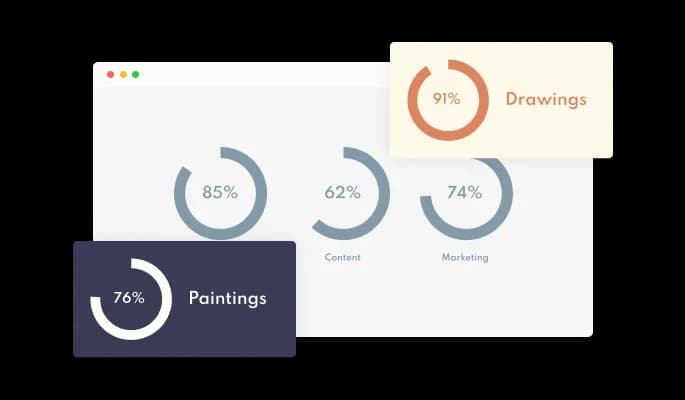 Progress Circles - Choose from multiple layouts for Payhip Progress circles