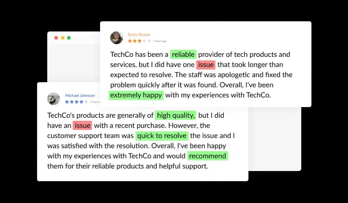 Google Reviews - Keywords to include or exclude