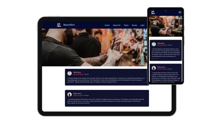 Yelp Reviews - Perfectly Responsive Yelp reviews for Simbla
