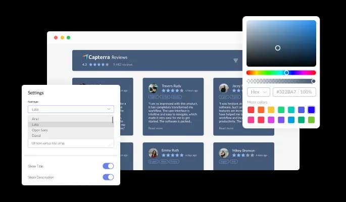 Capterra Reviews - Fully Customizable Capterra reviews extension