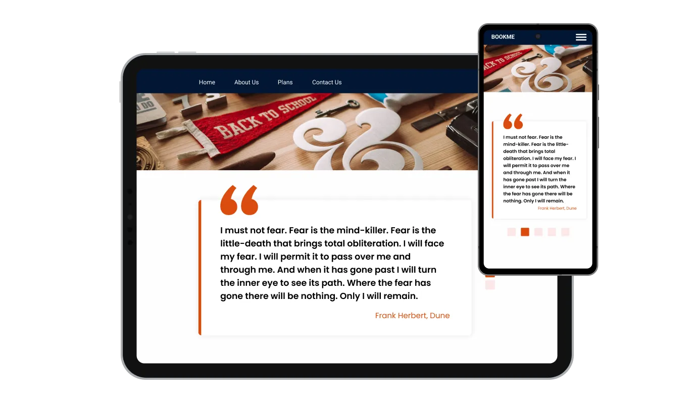Quotes Carousel - Fully Responsive for your Jersey Watch website