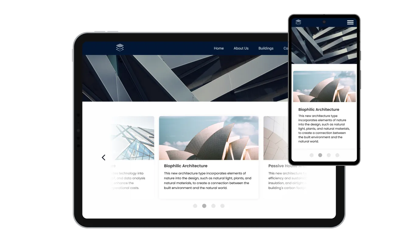 Card Carousel - Fully Responsive Design for your Lodgify website