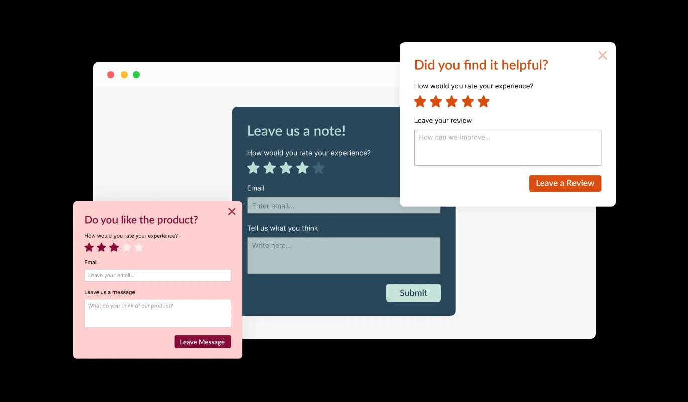 Feedback Popup - Wix Feedback popup Multiple Skins