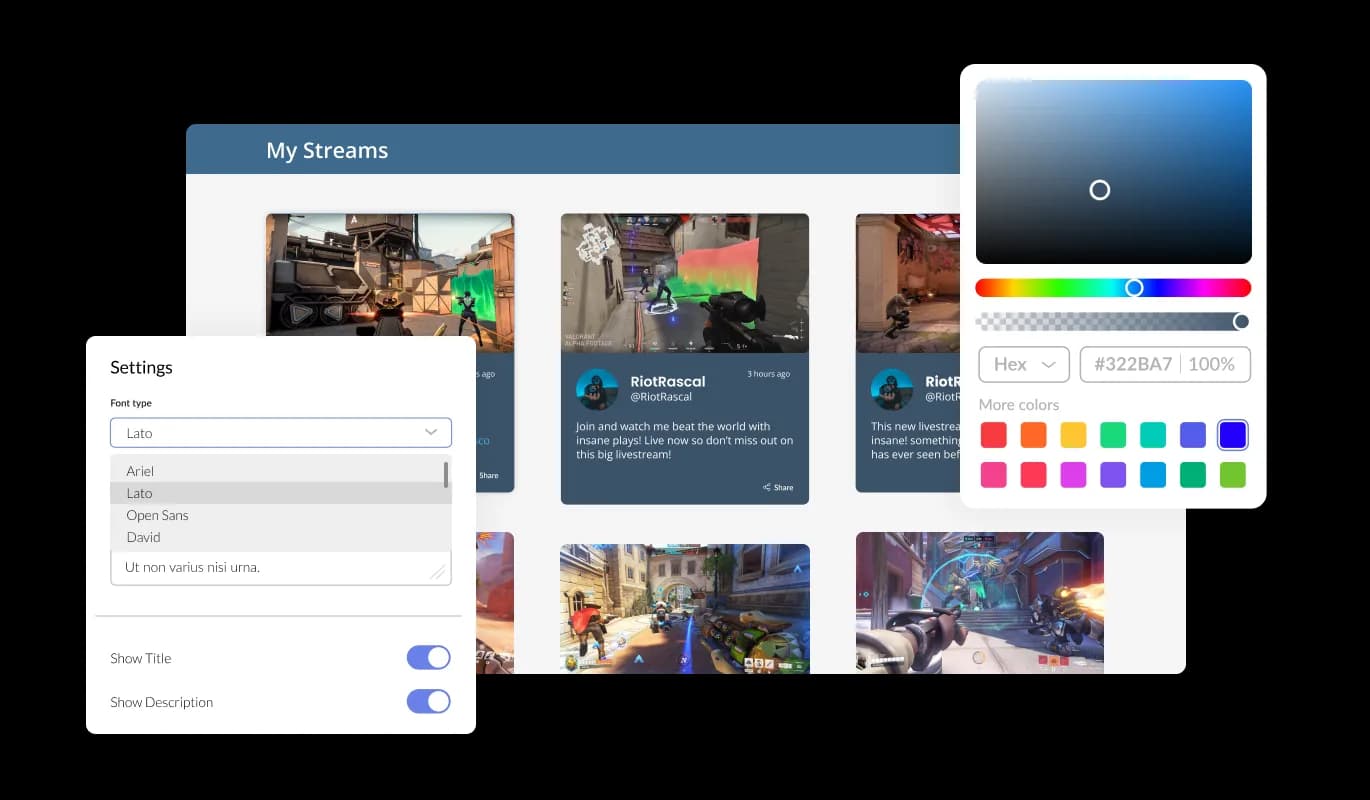 Twitch Feed - Fully Customizable Brightspot's integration