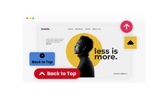 Back to Top Button - A wide variety of skins to choose from for your Apostrophe Assembly widget