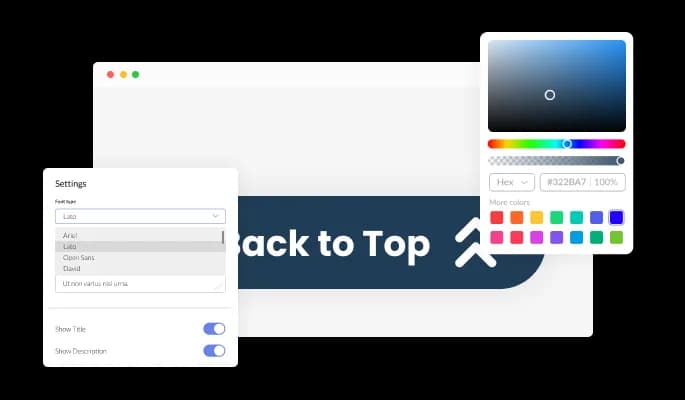 Back to Top Button - Completely customizable website