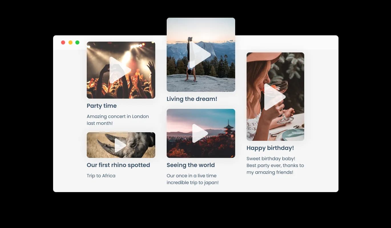 Video Gallery - Use Captions & Descriptions