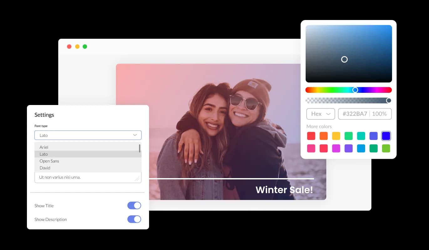 Image Hover Effects - Fully Customizable Duda widget