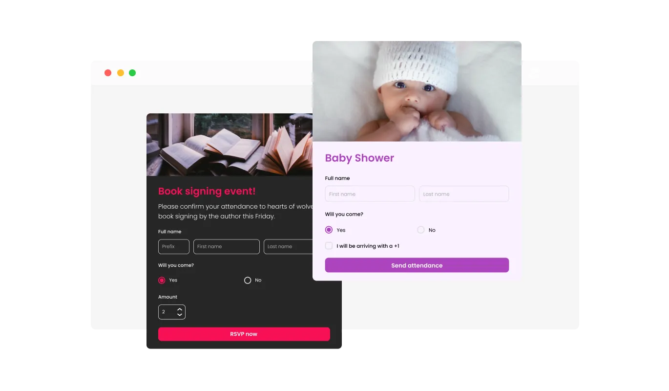 RSVP Form - Essential Fields for Comprehensive Event Registration on Design Modo
