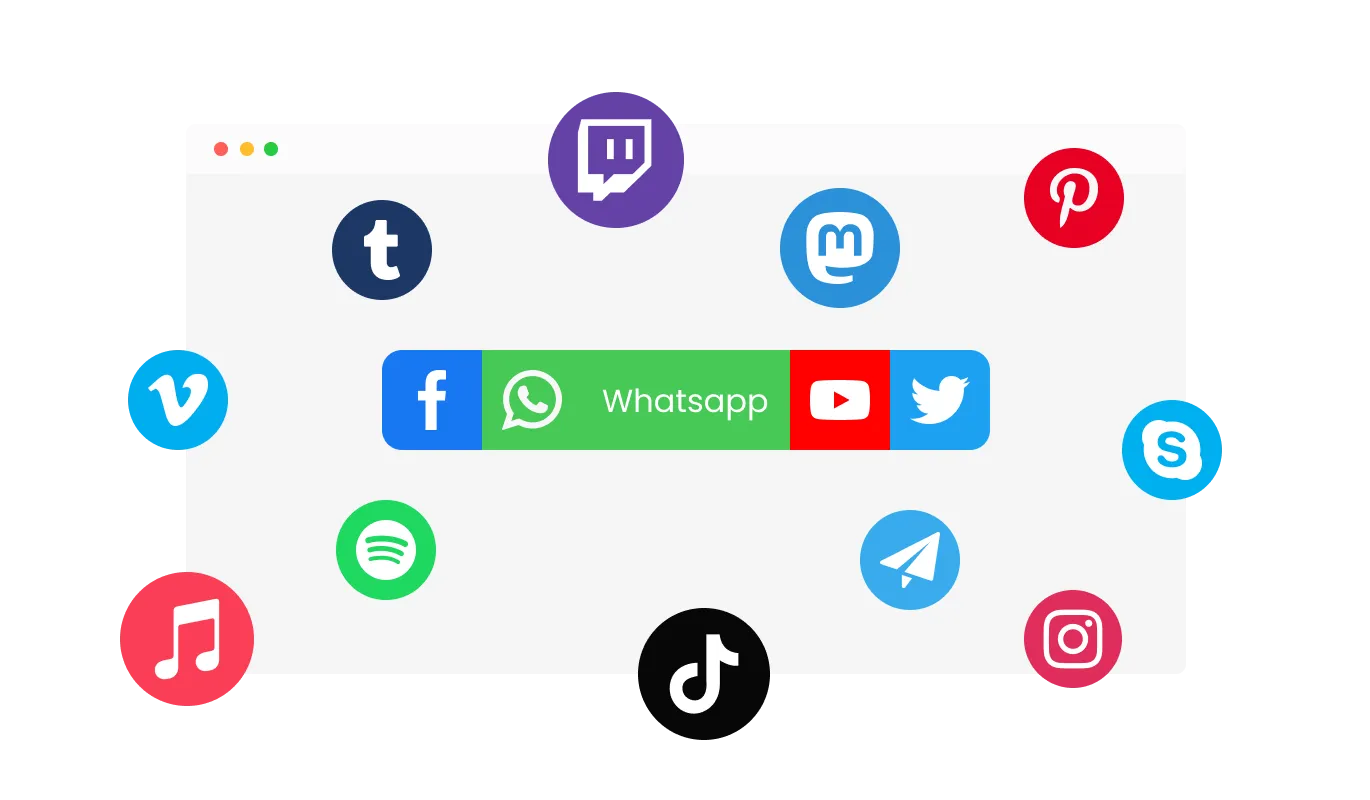 Social Media Links - A Large Selection of Platforms & Icons