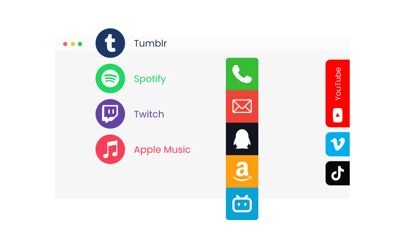 Social Media Links - Various Styles