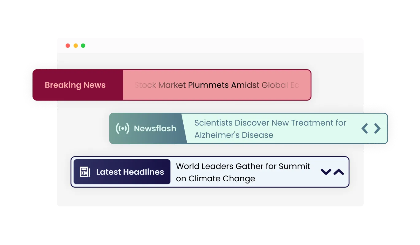 News Ticker - Weebly News Ticker: Multiple Eye-Catching Skins