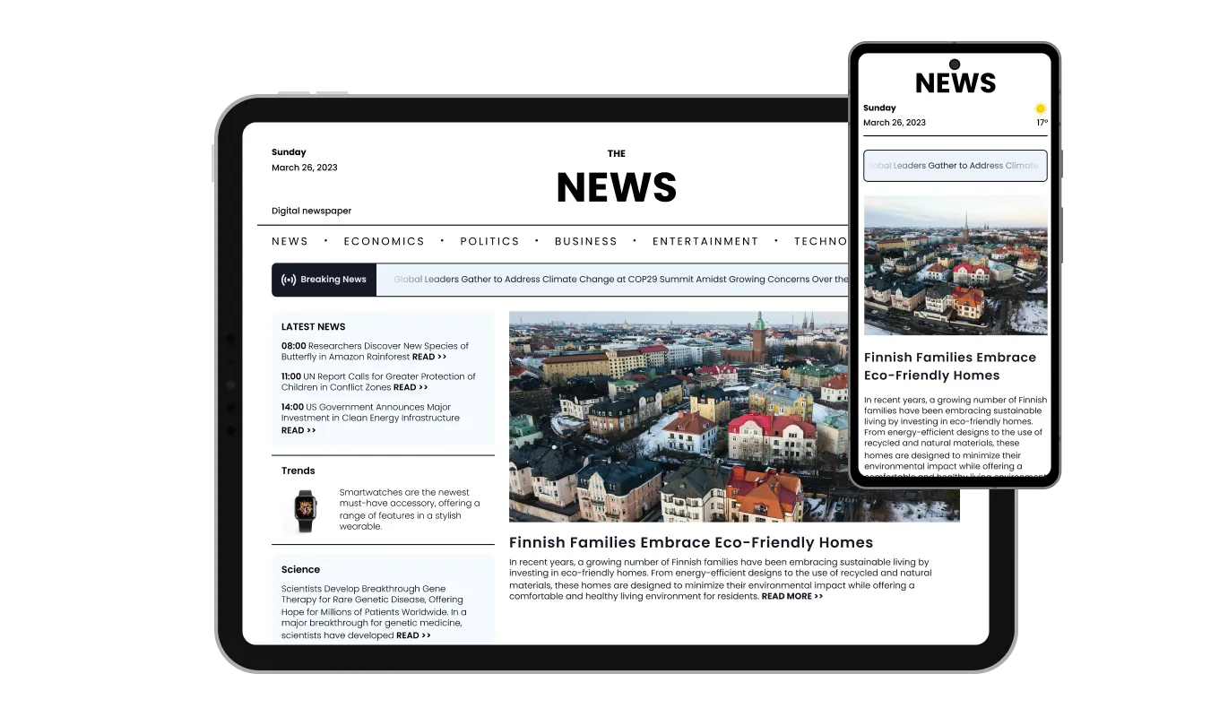 News Ticker - Flawlessly Adaptive News Ticker