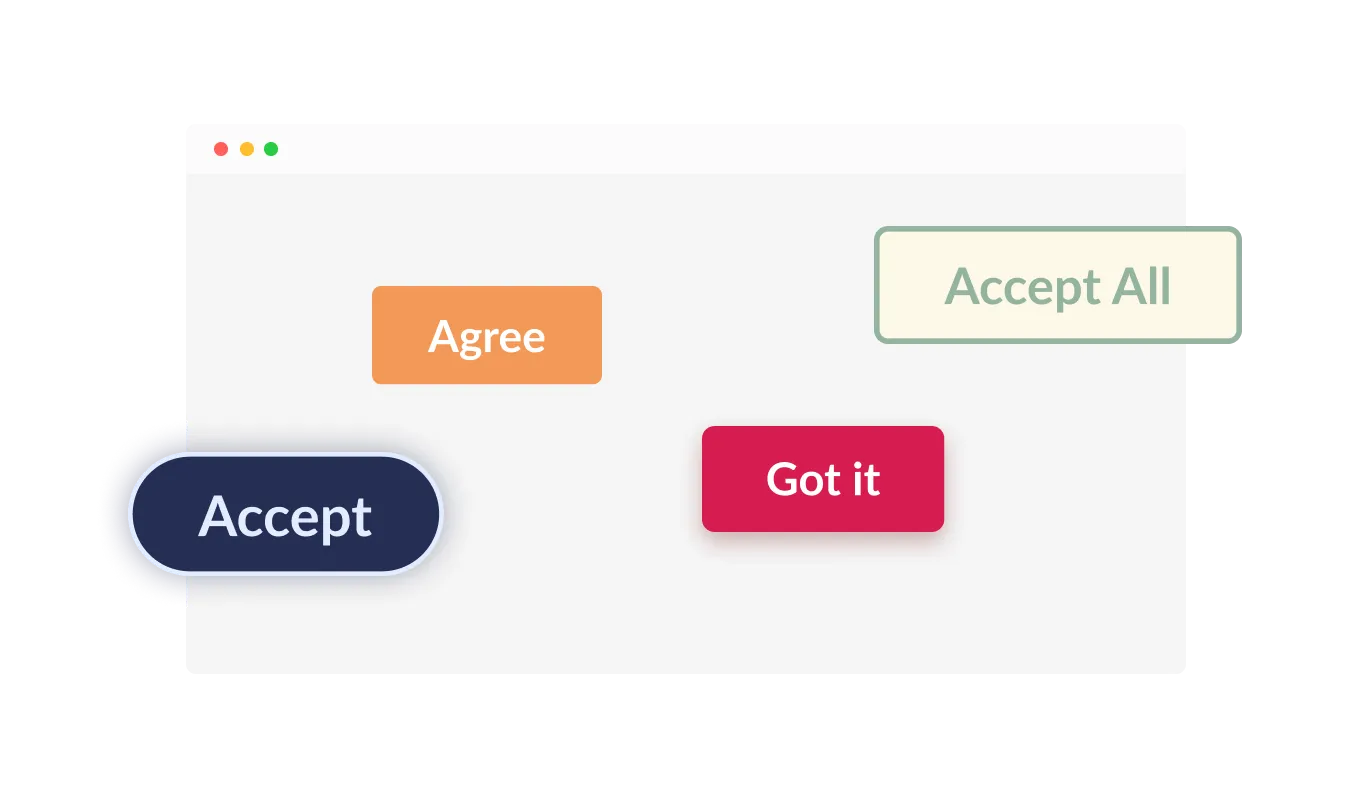 Cookies Consent Bar - Choosing from Different Button Shapes