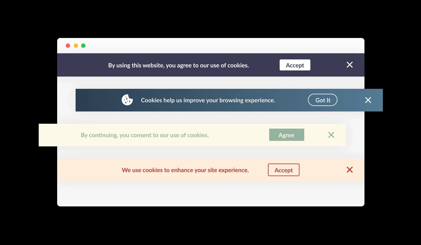 Cookies Consent Bar - Multiple WiziShop Consent Bar skins