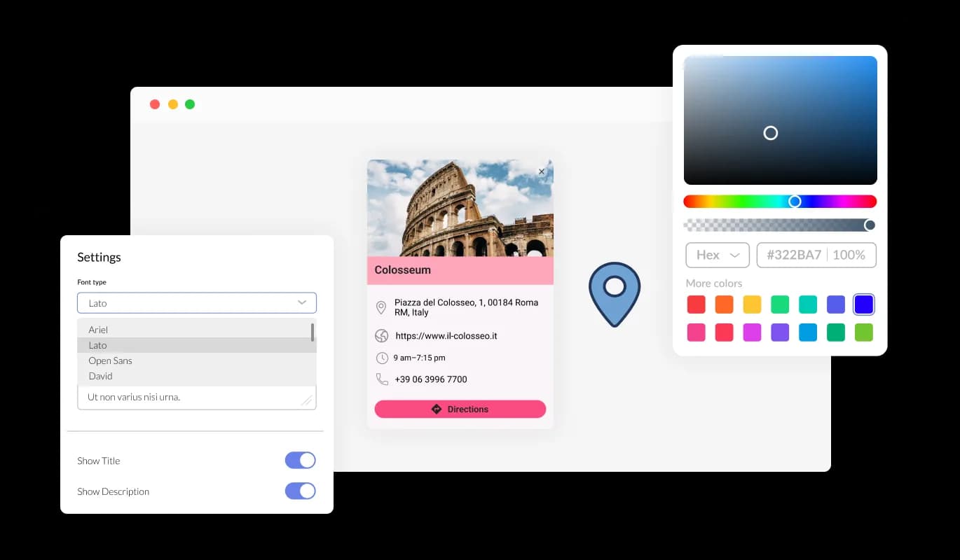 Google Maps - Craft Your Unique Map with Shoprenter Google Maps widget