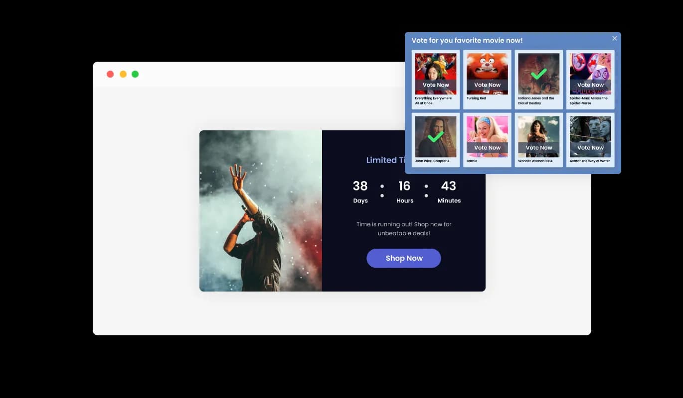 Popup Builder - Supercharge Your Shopify Popups with embedded widgets