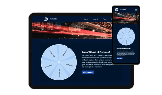 Spinning Wheel - Framer Spinning wheel Optimized for All Devices