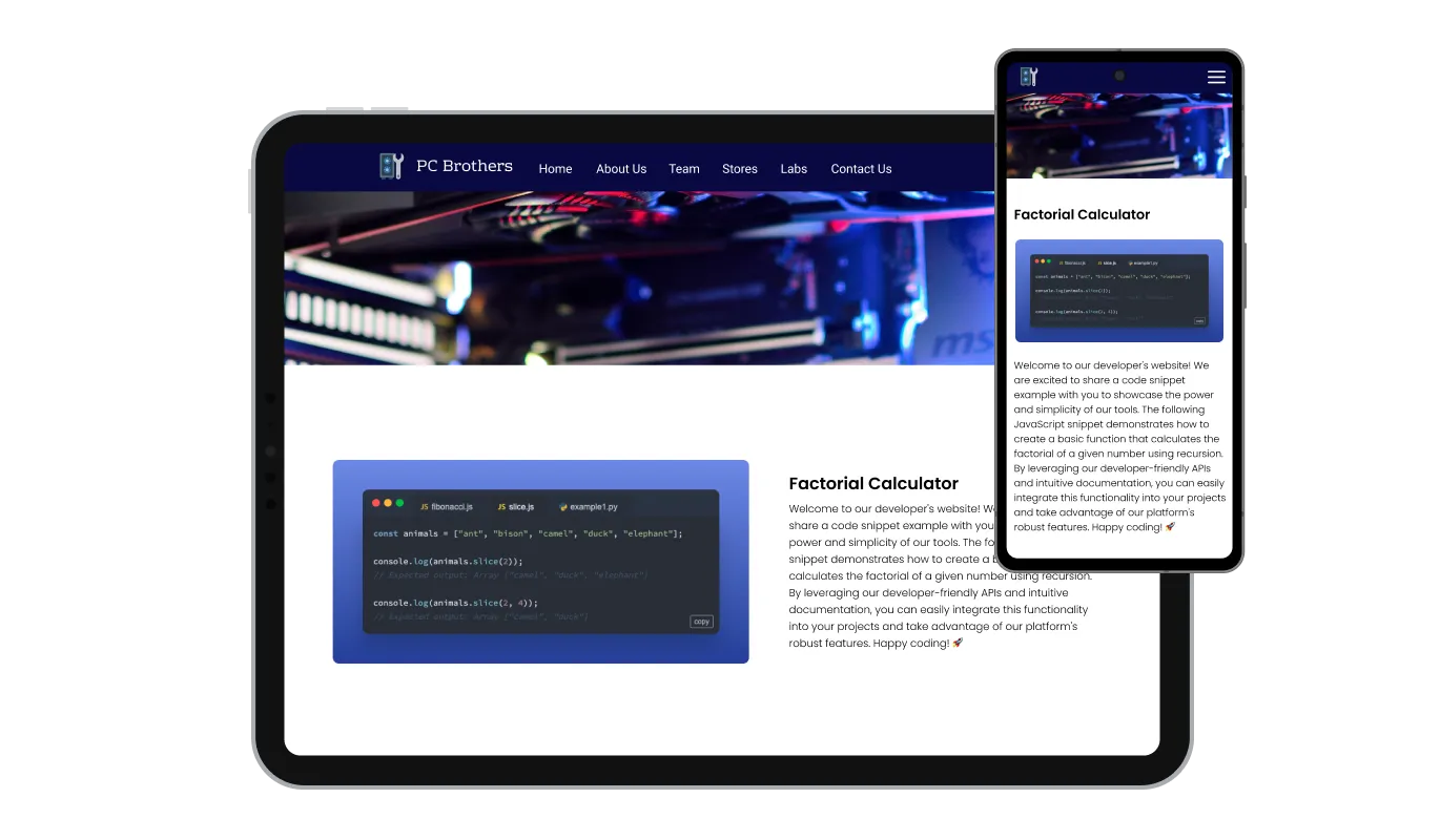 Code Snippets - Perfectly Responsive