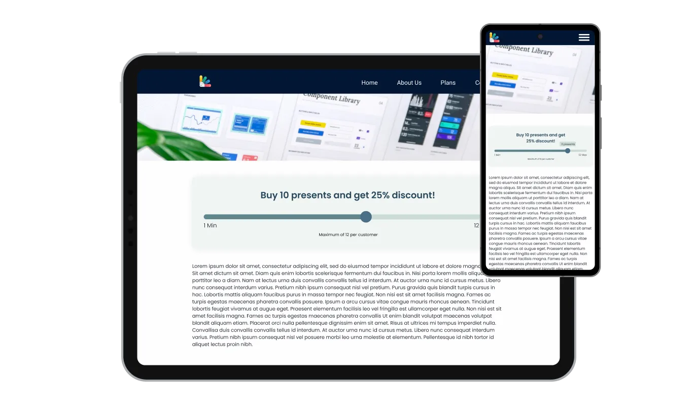 Pricing Slider - Optimal Responsive Design