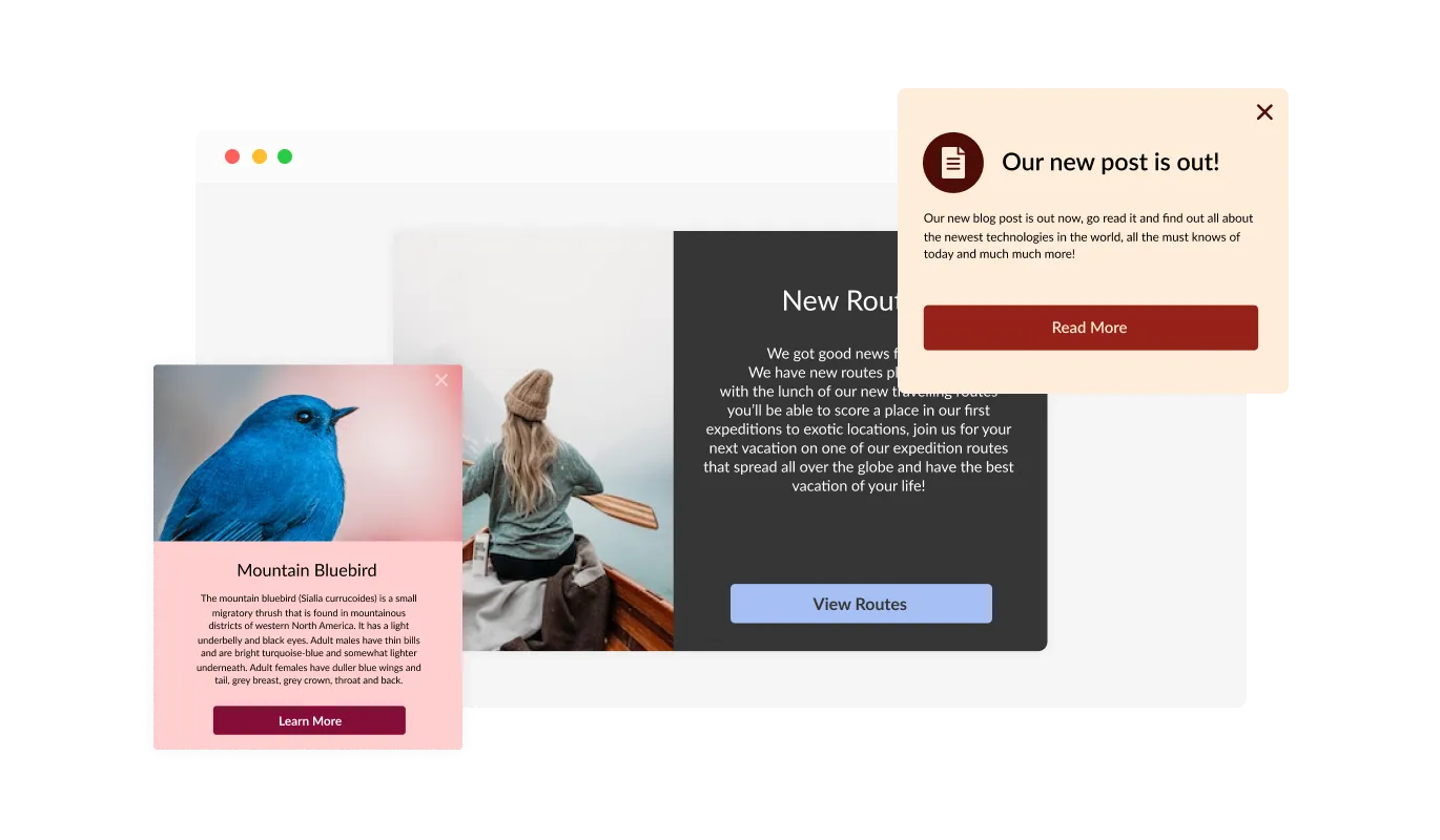 Corner Pop-up - Multiple Gutenberg Floating Corner Pop-up Layouts