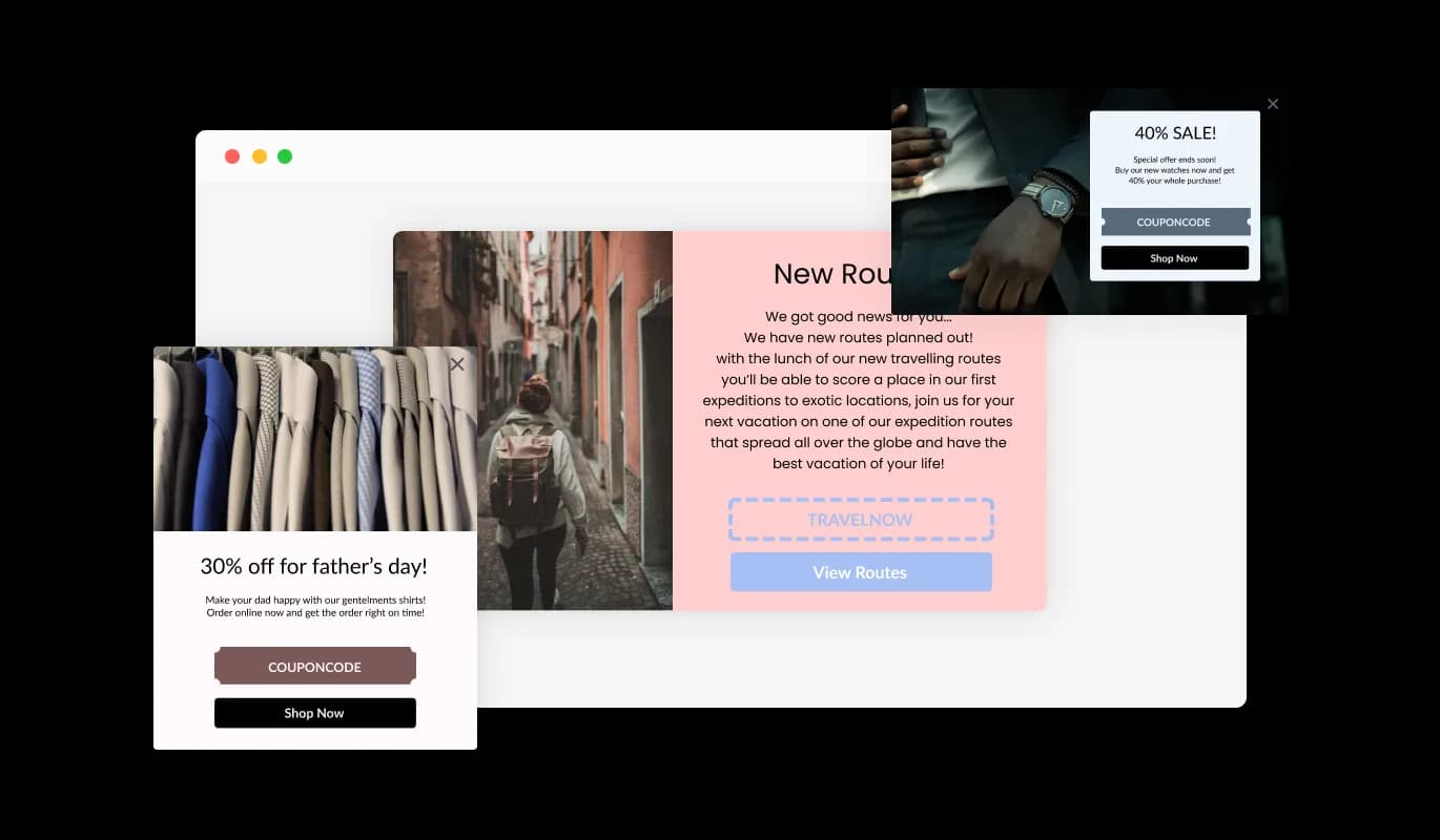 Corner Coupon Pop-up - Multiple Layout selection
