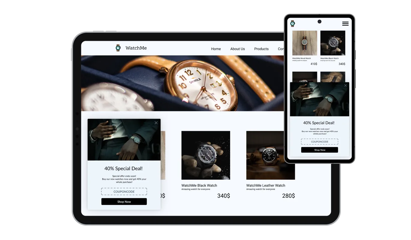 Corner Coupon Pop-up - Optimized for All Devices