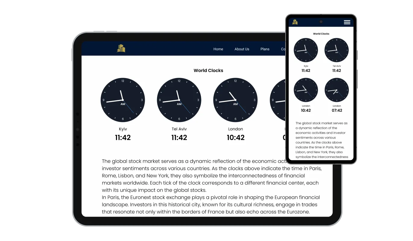 World Clock - Perfectly Responsive World Clock