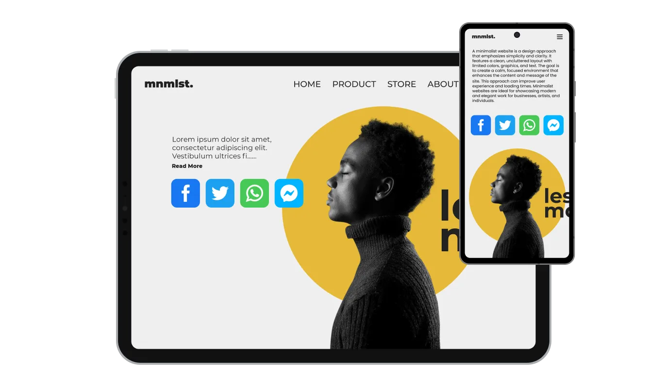 Social Share Buttons - Responsive Weebly Social Media Sharing Buttons app