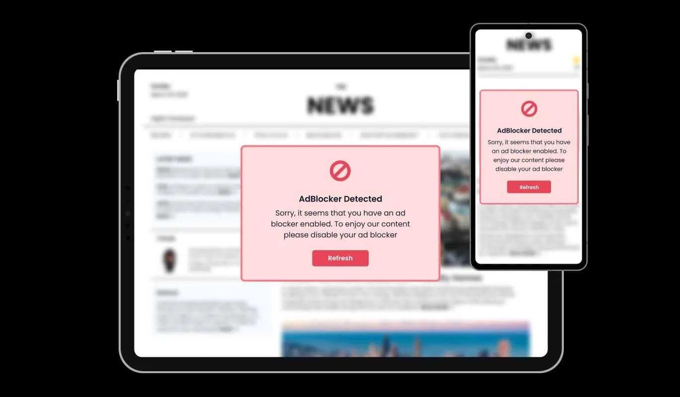 AdBlocker Detector - Perfectly Responsive LanderLab AdBlocker Detector widget
