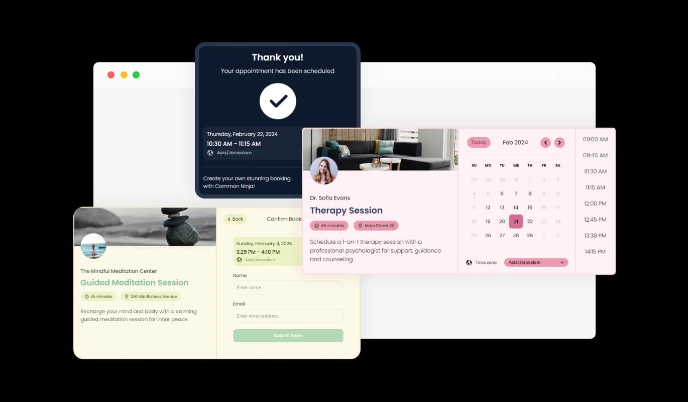 Appointment Booking - Personalized Booking Pages