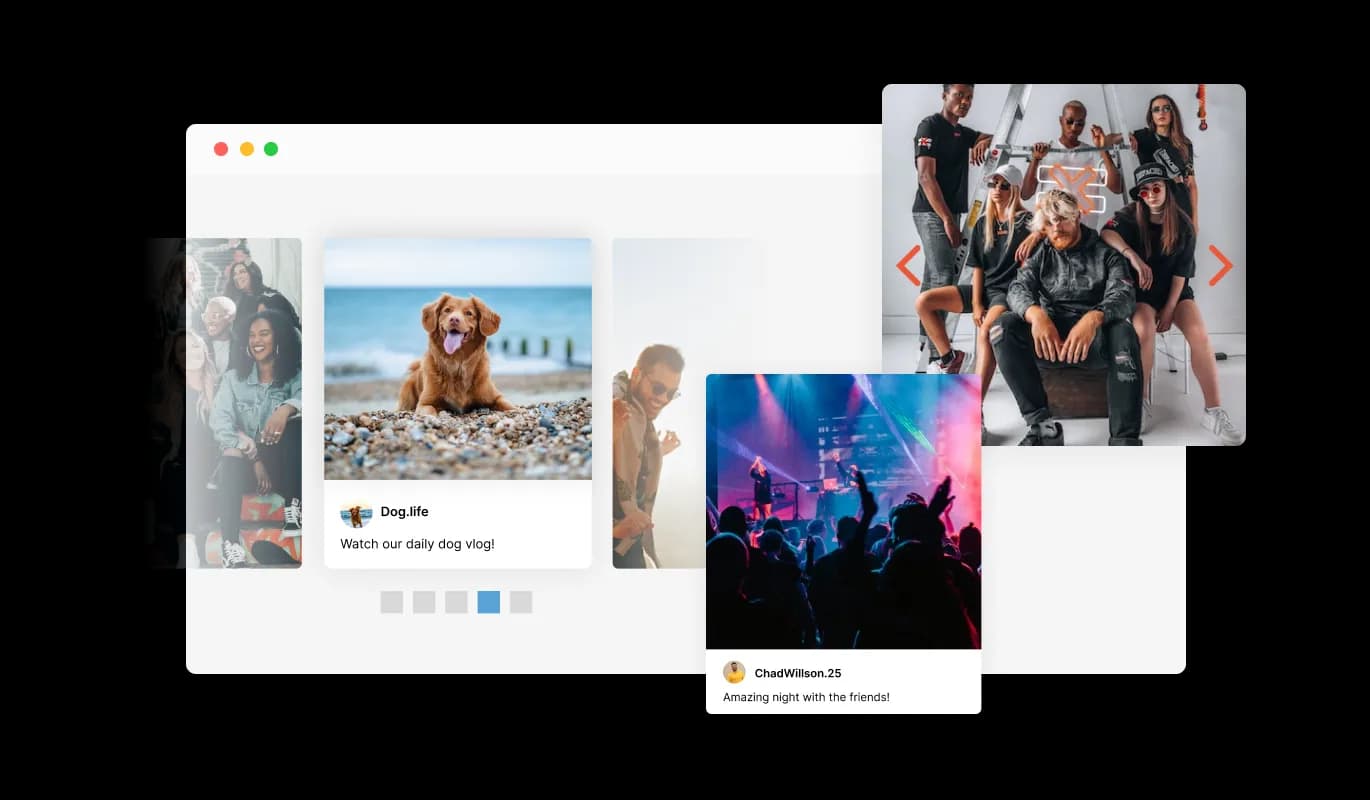 Instagram Carousel - Arrows & Pagination for Seamless Navigation