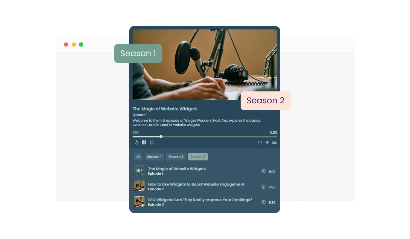 Podcast Player - Tagging and Filtering Episodes