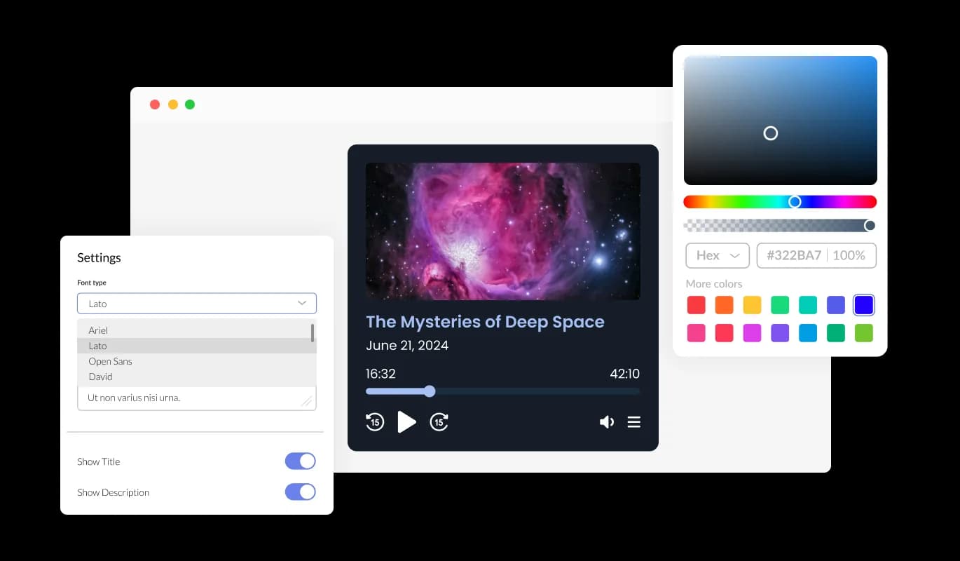 Podcast Player - Fully Customizable Podcast Player for Fabrik