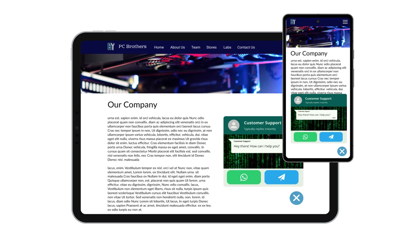 All In One Chat - Perfectly Responsive Visual Composer's All in One Chat