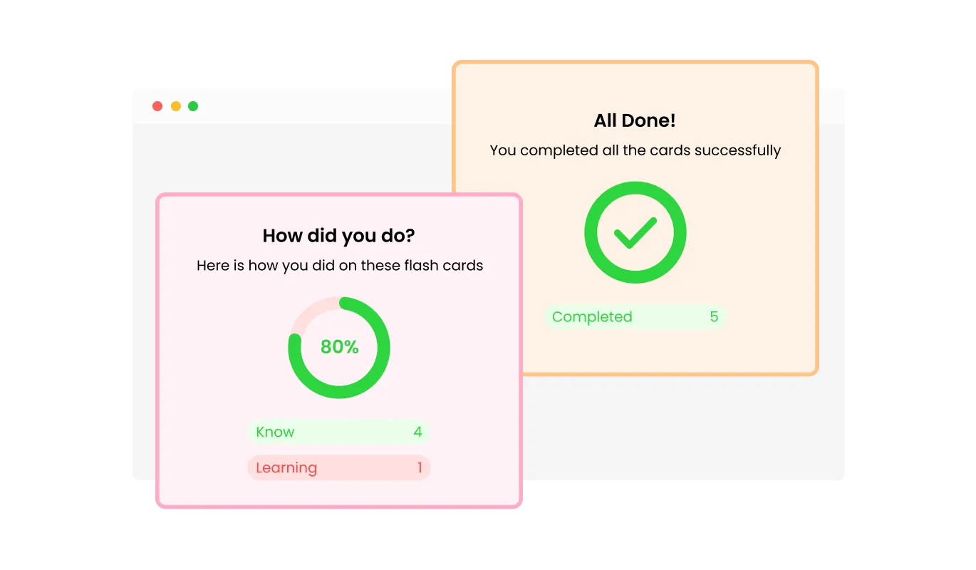 Flash Cards - Interactive End Screen for Flash Cards